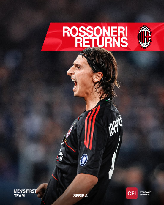 兹拉坦关键进球助AC米兰逆转那不勒斯